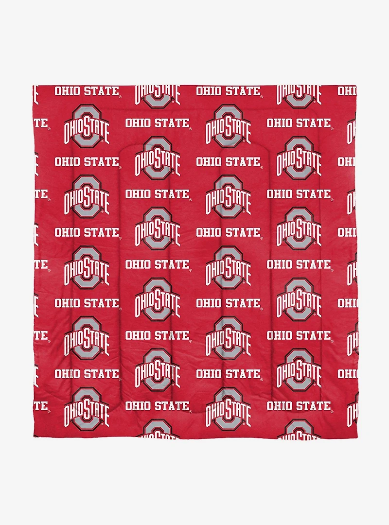 NCAA Rotary Ohio State 7 PC Full Bed In Bag Set