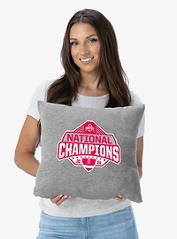 NCAA Ohio State Buckeyes 2024 FBC Champion Logo Sweatshirt Pillow