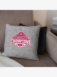 NCAA Ohio State Buckeyes 2024 FBC Champion Logo Sweatshirt Pillow