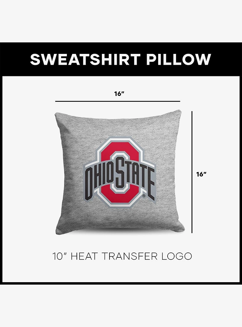 NCAA Ohio State Buckeyes Logo Sweatshirt Pillow