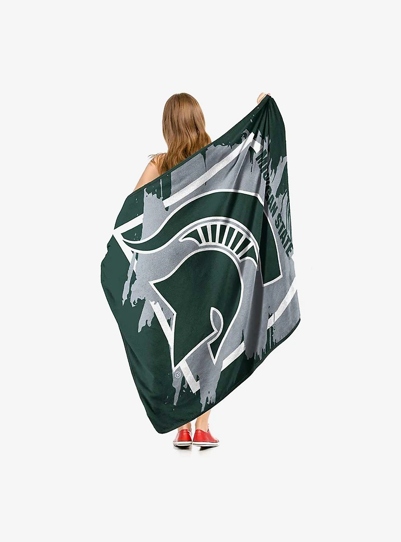 NCAA Michigan State Dimensional Micro Raschel Throw Blanket