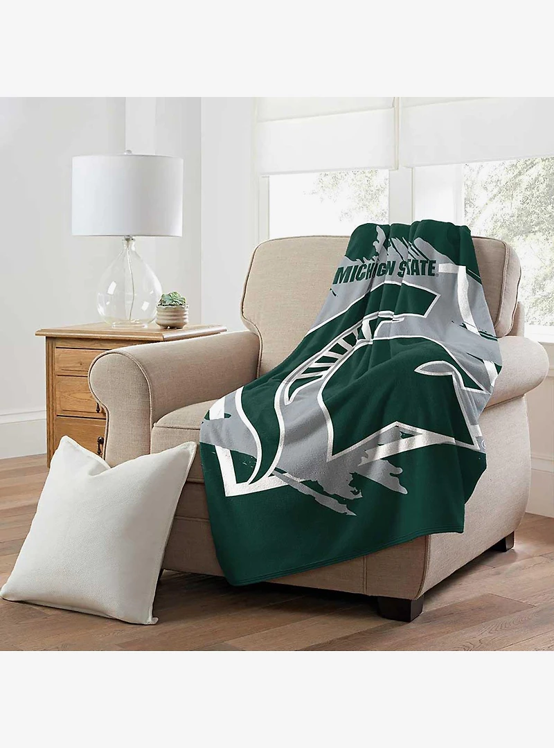 NCAA Michigan State Dimensional Micro Raschel Throw Blanket