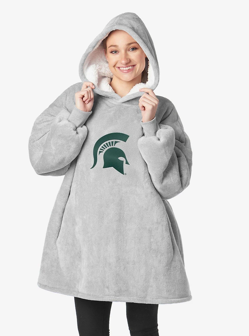NCAA Michigan State Spartans Heather Grey Hoodler Pullover Hoodie
