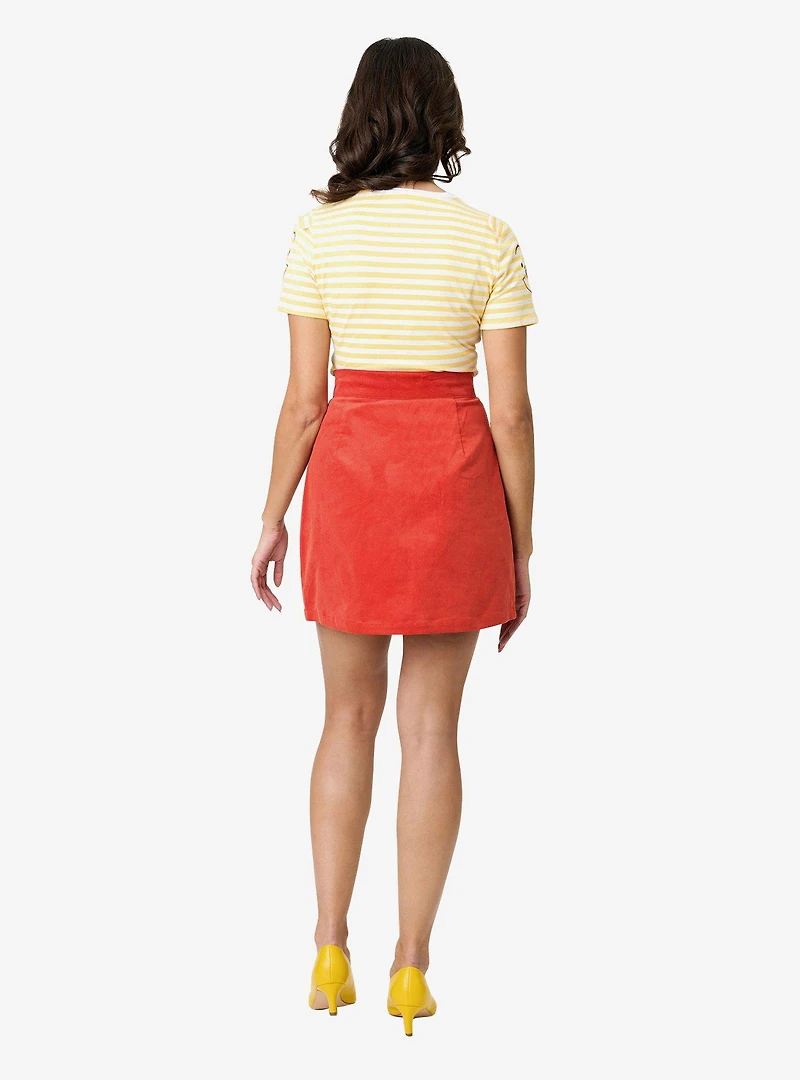Disney Winnie the Pooh Collection by Smak Parlour Red Embroidered Pocket Mini Skirt