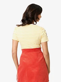 Disney Winnie the Pooh Collection by Unique Vintage Yellow Stripe Back to Basics Top
