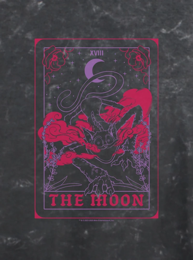 Poppy Playtime Catnap The Moon Tarot Womens Tie-Dye Crop T-Shirt