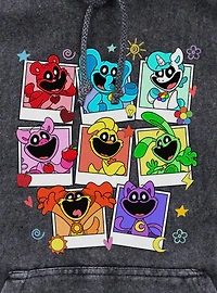 Poppy Playtime Polaroid Smiling Critters Mineral Wash Hoodie