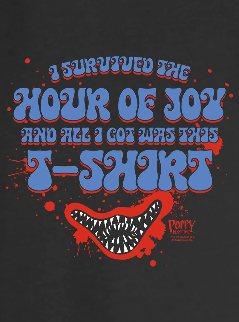 Poppy Playtime I Survived The Hour Of Joy Womens Slouchy Sweatshirt