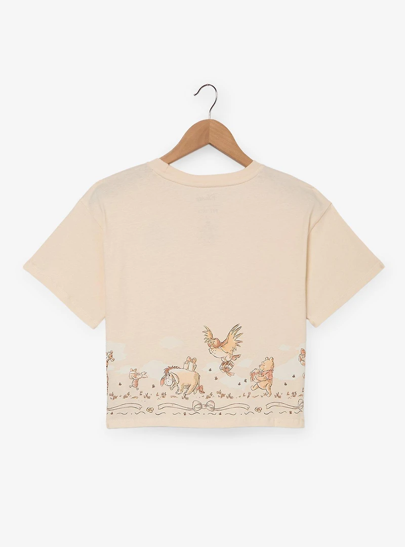 Disney Winnie the Pooh Toile Women's Cropped T-Shirt - BoxLunch Exclusive