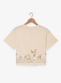 Disney Winnie the Pooh Toile Women's Cropped T-Shirt - BoxLunch Exclusive