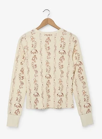 Disney Winnie the Pooh Toile Waffle Knit Women's Long Sleeve T-Shirt - BoxLunch Exclusive