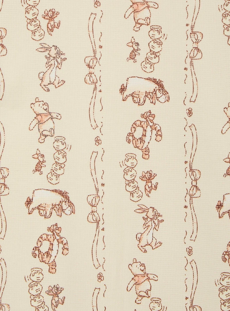 Disney Winnie the Pooh Toile Waffle Knit Women's Long Sleeve T-Shirt - BoxLunch Exclusive