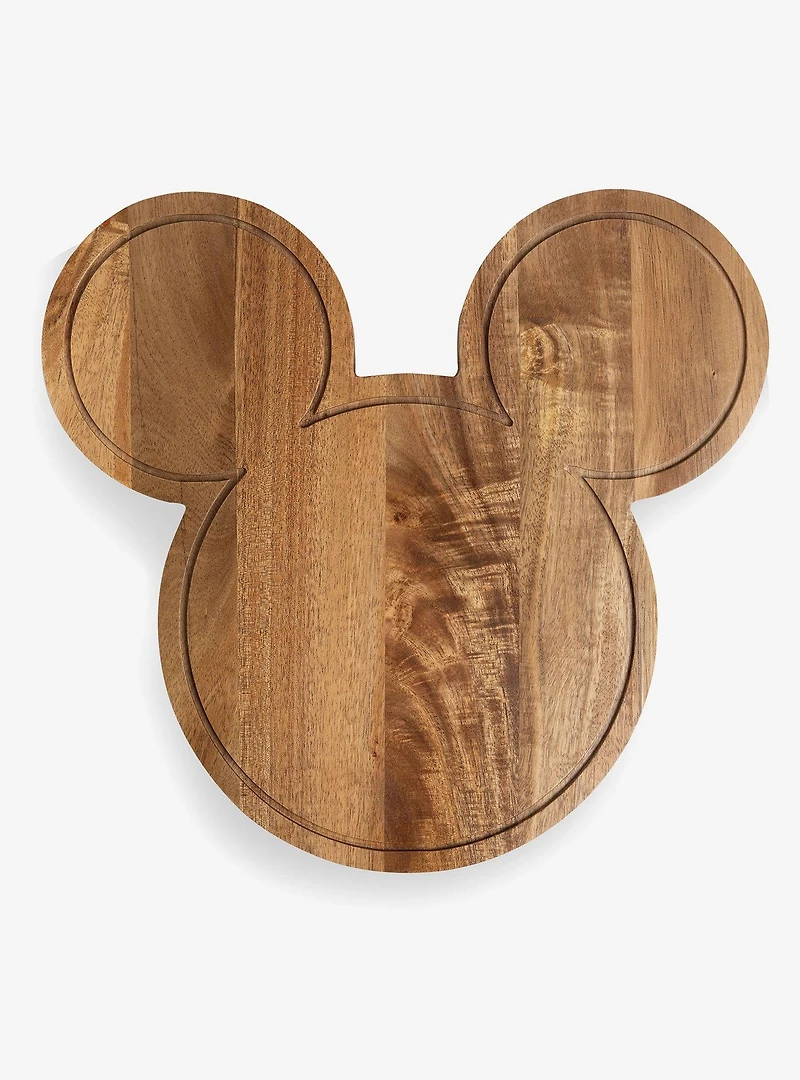 Disney Mickey Mouse Head Shaped Acacia Cheese Board with Tools