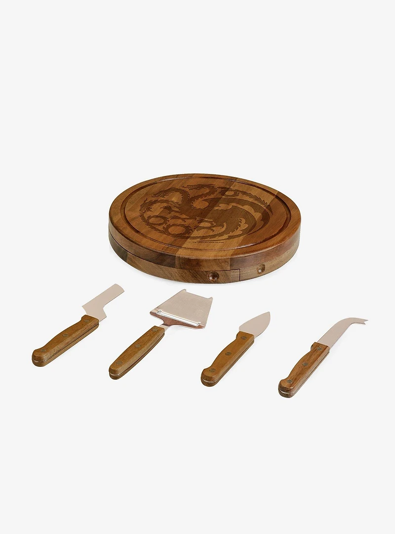 House of the Dragon Acacia Circo Cheese Cutting Board & Tools Set
