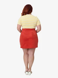 Disney Winnie the Pooh Collection by Smak Parlour Plus Red Embroidered Pocket Mini Skirt