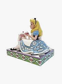 Disney Traditions Jim Shore Alice in Wonderland A Cup of Curiosity Figure
