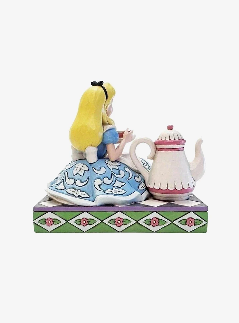 Disney Traditions Jim Shore Alice in Wonderland A Cup of Curiosity Figure