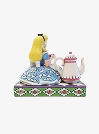 Disney Traditions Jim Shore Alice in Wonderland A Cup of Curiosity Figure