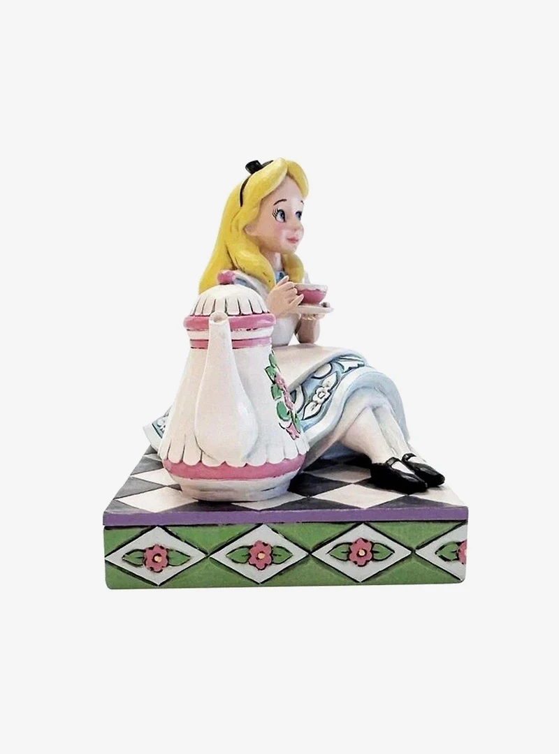 Disney Traditions Jim Shore Alice in Wonderland A Cup of Curiosity Figure
