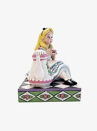 Disney Traditions Jim Shore Alice in Wonderland A Cup of Curiosity Figure