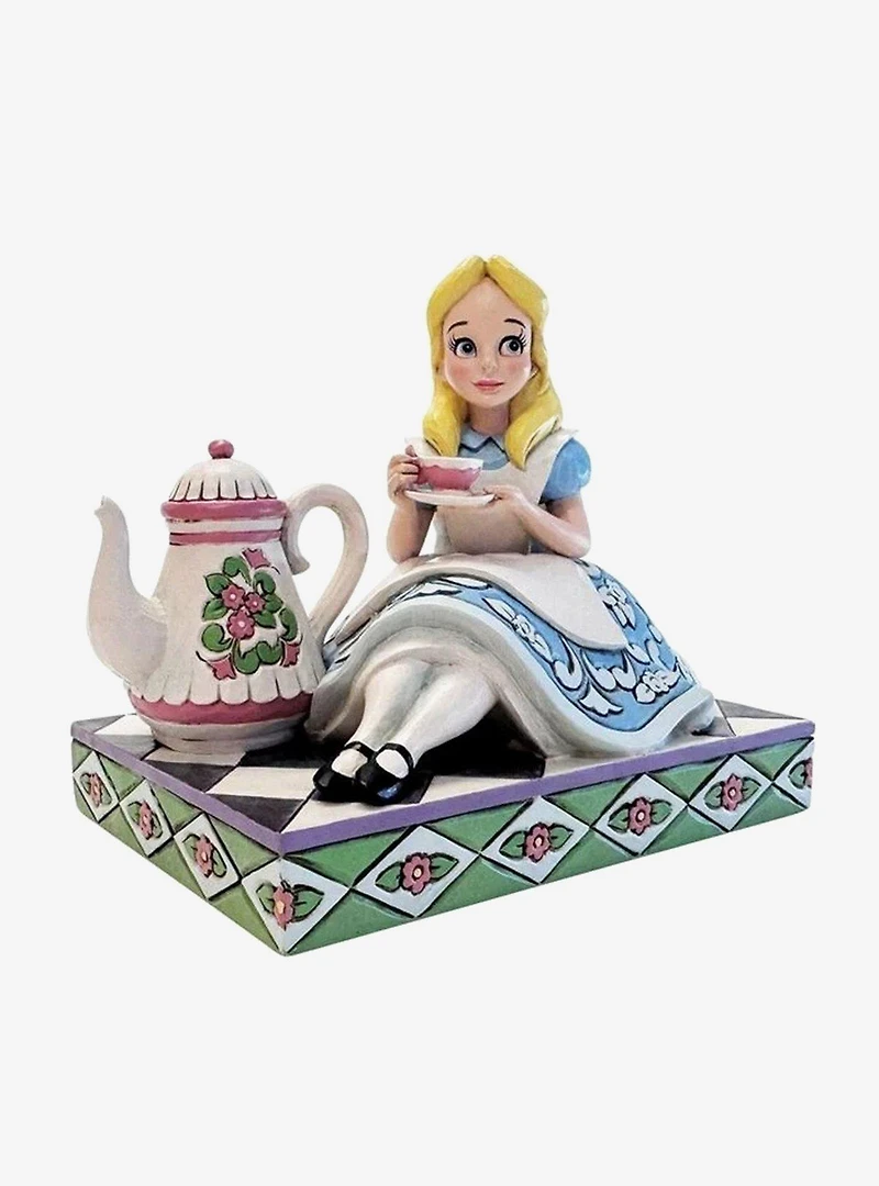 Disney Traditions Jim Shore Alice in Wonderland A Cup of Curiosity Figure