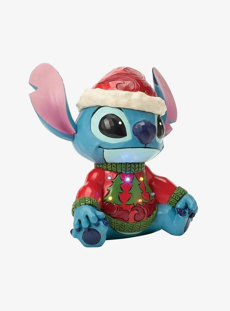 Disney Traditions Jim Shore Lilo & Stitch Feeling Jolly and a Little Naughty Lighted Figure