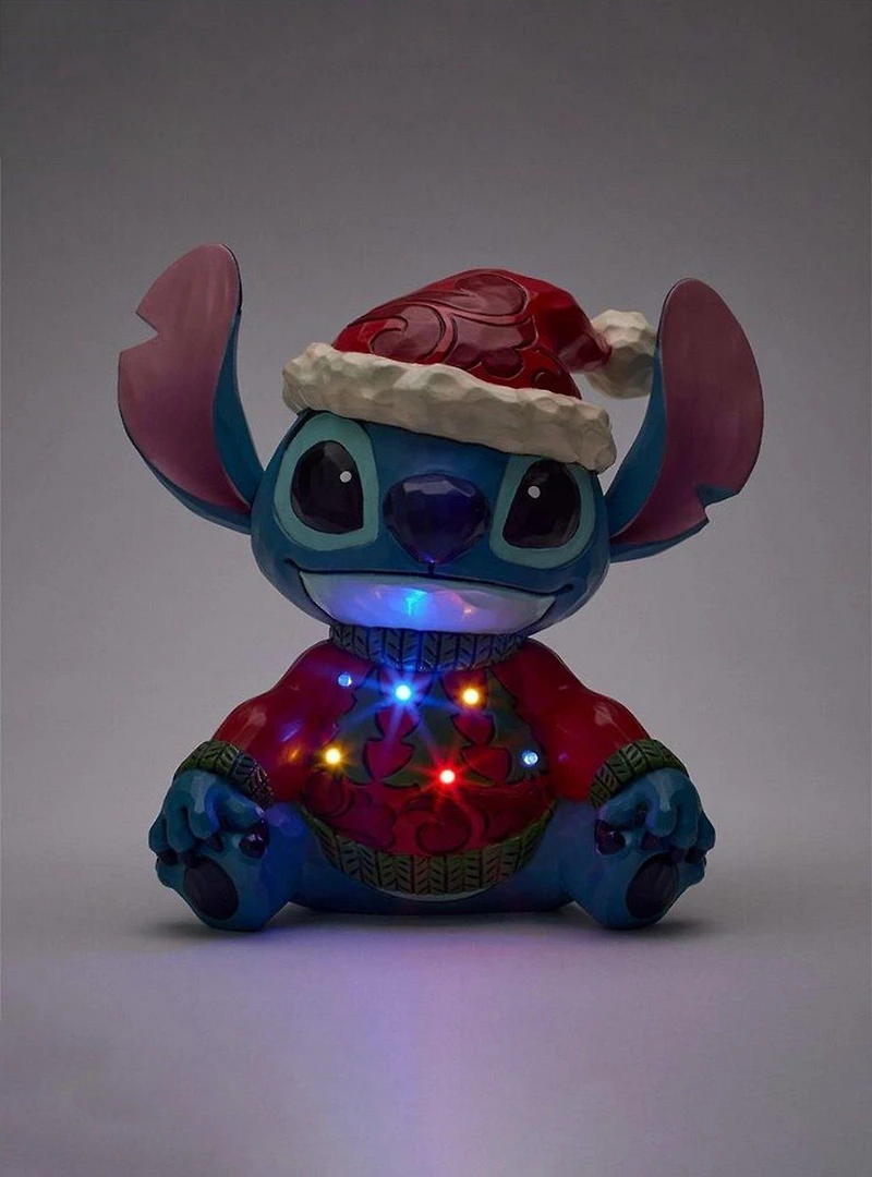 Disney Traditions Jim Shore Lilo & Stitch Feeling Jolly and a Little Naughty Lighted Figure