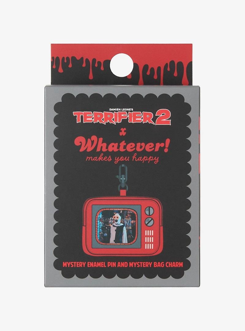 Whatever! Makes You Happy x Terrifier 2 Blind Box TV ITA Bag Charm & Enamel Pin