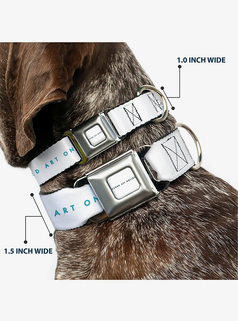 Sword Art Online Asuna & Kirito Action Pose Logo Seatbelt Buckle Dog Collar