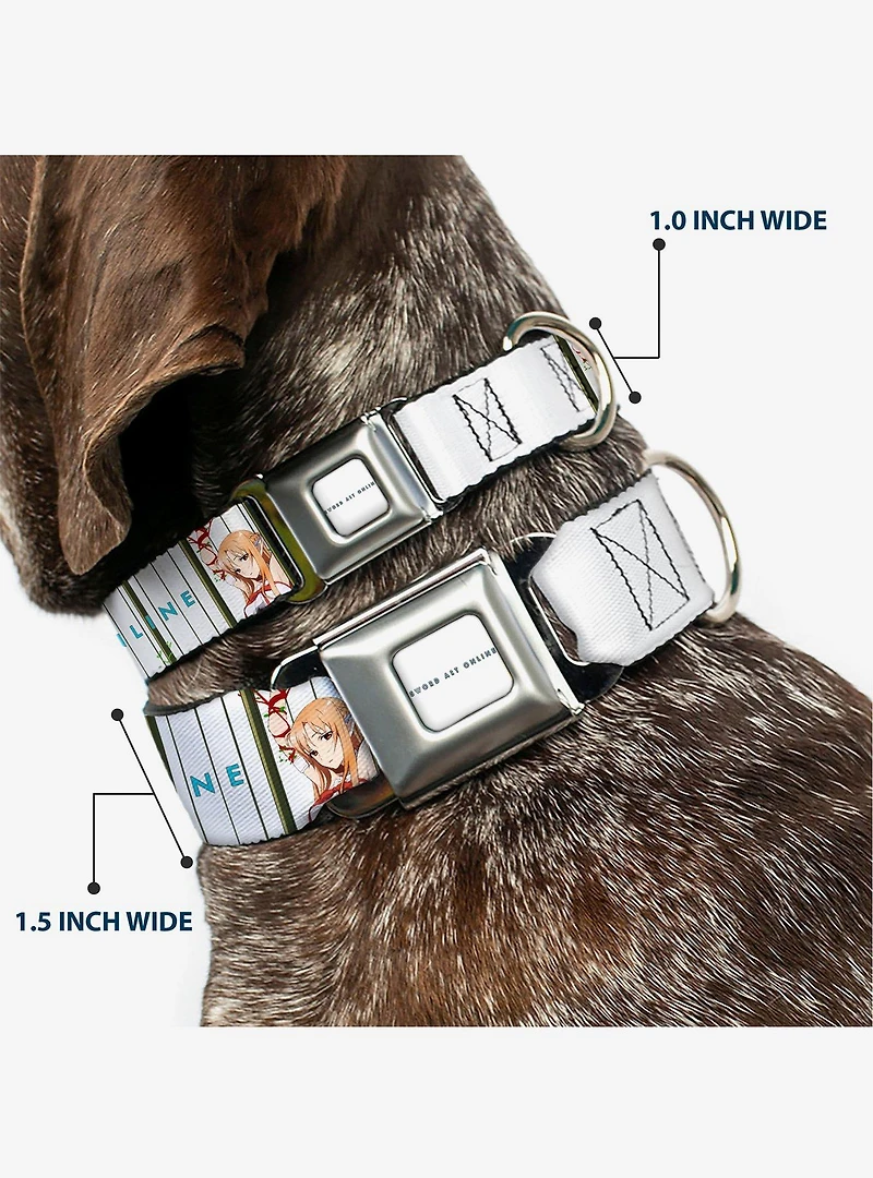 Sword Art Online Asuna Cage Trap Pose & Title Seatbelt Buckle Dog Collar