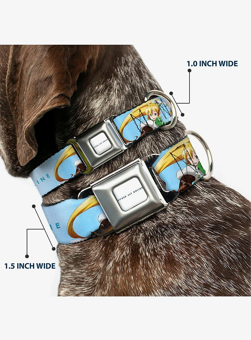 Sword Art Online Leafa Joyeuse Pose & Logo Seatbelt Buckle Dog Collar