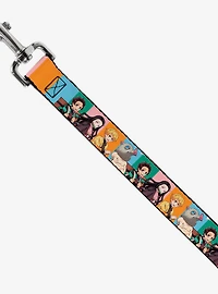 Demon Slayer Four Character Group Pose Blocks Multi Dog Leash