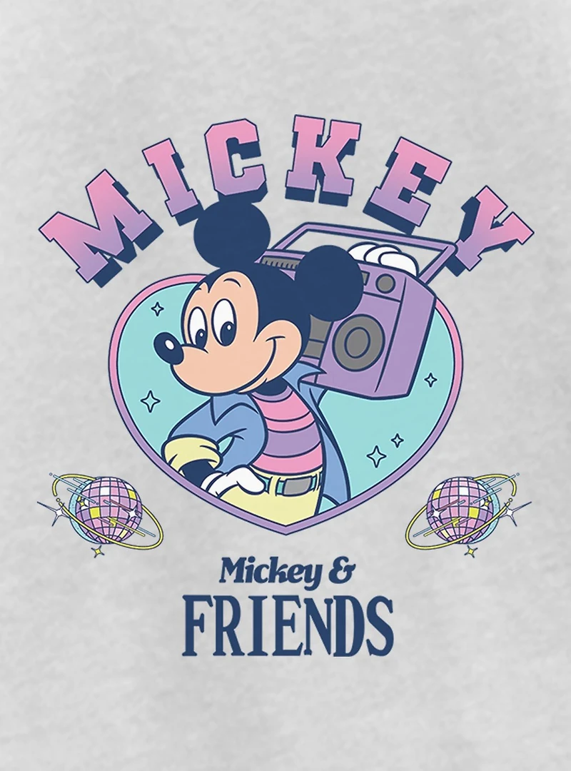 Disney Mickey & Friends Retro Boom Box Youth Girls T-Shirt