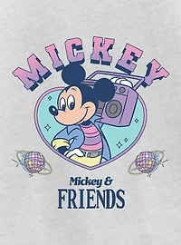 Disney Mickey & Friends Retro Boom Box Youth Girls T-Shirt