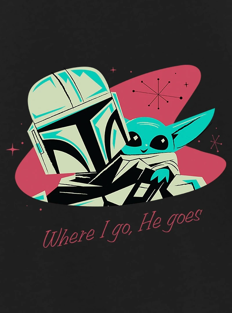 Star Wars Where We Go Mando & Grogu Youth Girls T-Shirt