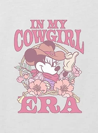 Disney Minnie Mouse My Cowgirl Era Youth Girls Boxy Crop T-Shirt