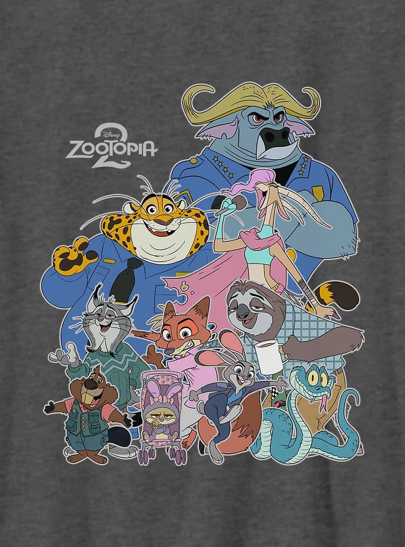 Disney Pixar Zootopia 2 Many Wild Animals Youth T-Shirt