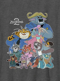 Disney Pixar Zootopia 2 Many Wild Animals Youth T-Shirt