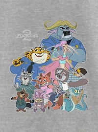 Disney Pixar Zootopia 2 Many Wild Animals Youth Girls T-Shirt