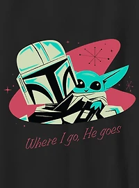 Star Wars Where We Go Mando & Grogu Youth T-Shirt