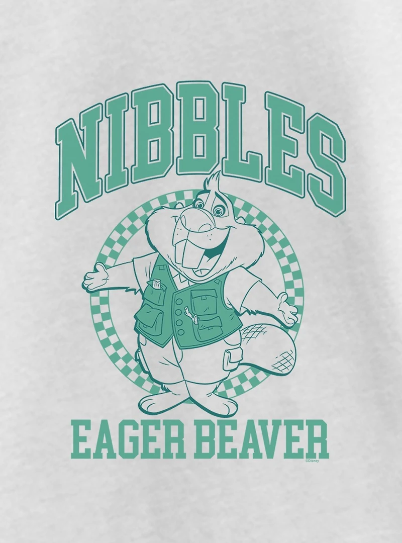 Disney Pixar Zootopia Nibbles Collegiate Eager Beaver Youth Girls T-Shirt
