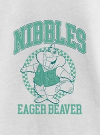 Disney Pixar Zootopia Nibbles Collegiate Eager Beaver Youth Girls T-Shirt