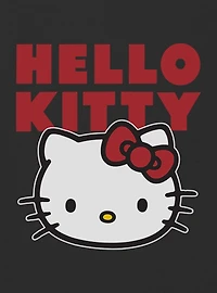 Hello Kitty Face Youth Girls Boxy Crop T-Shirt