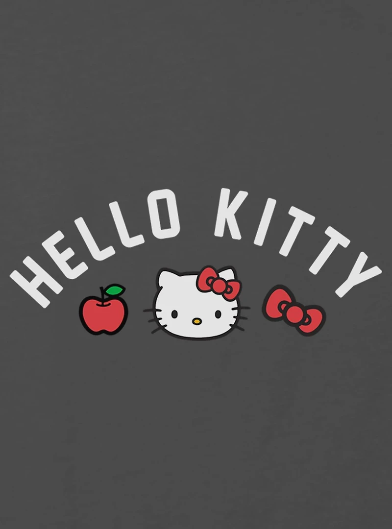 Hello Kitty Apple Bow Youth Girls Boxy Crop T-Shirt