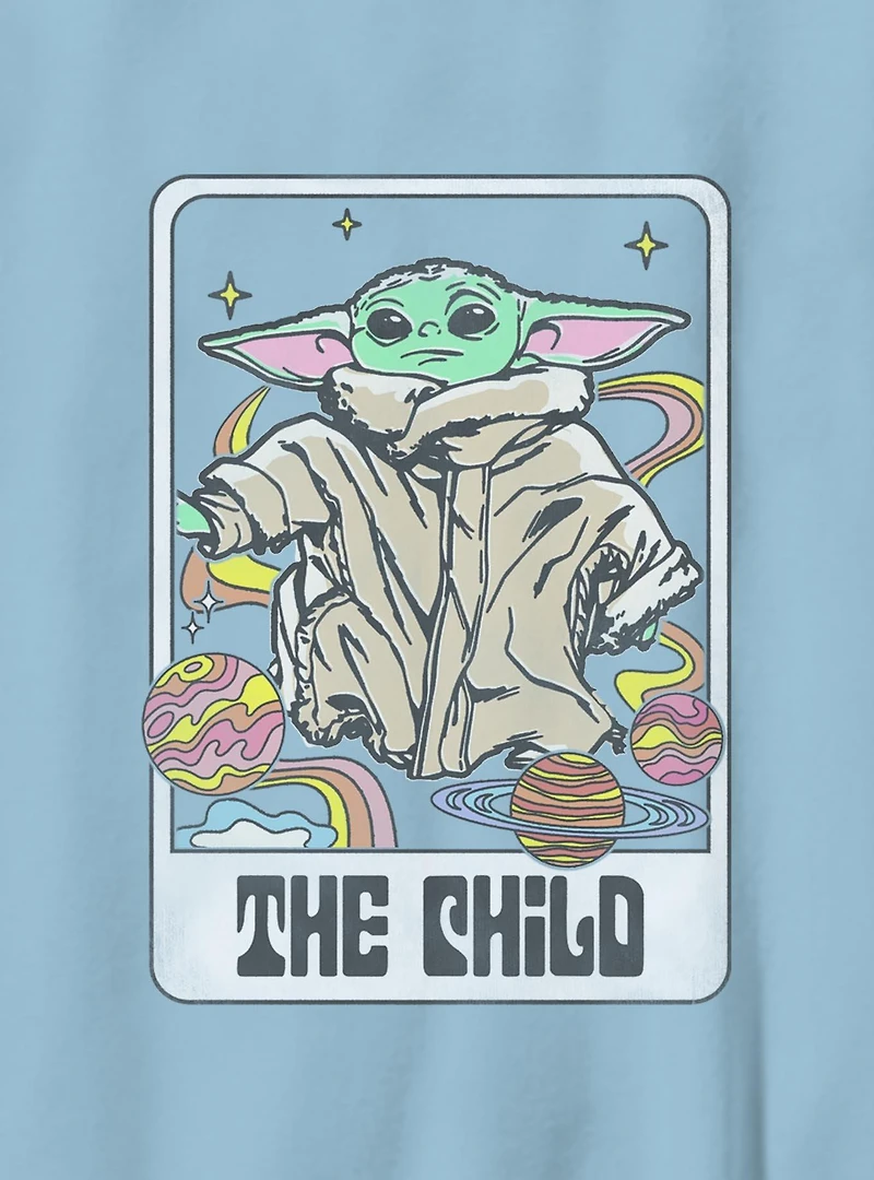 Star Wars The Mandalorian Child Space Vibes Tarot Youth T-Shirt