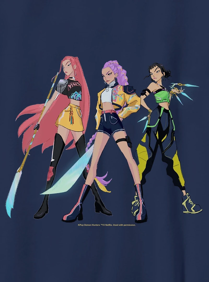 KPop Demon Hunters Fighting Pose Youth T-Shirt