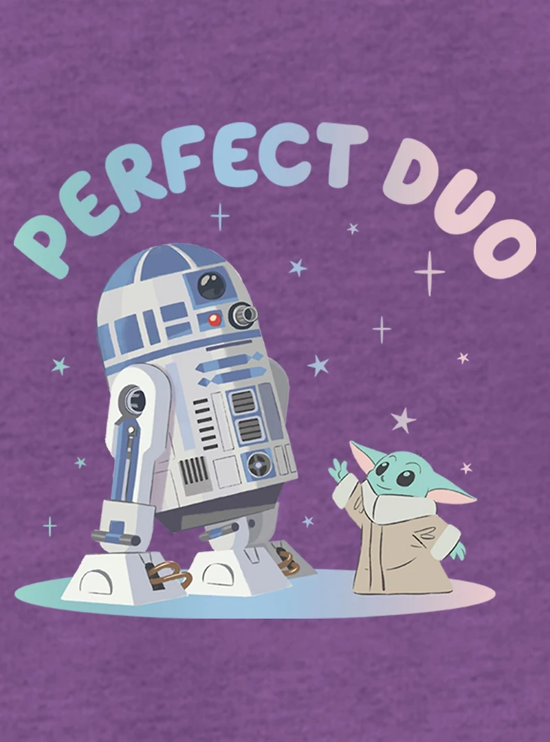 Star Wars The Mandalorian Perfect Duo R2D2 & Grogu Youth Girls T-Shirt