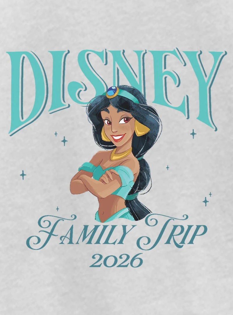 Disney Princesses Jasmine Family Trip 2026 Youth Girls T-Shirt