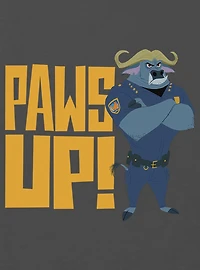 Disney Zootopia Paws Up Youth Girls Boxy Crop T-Shirt