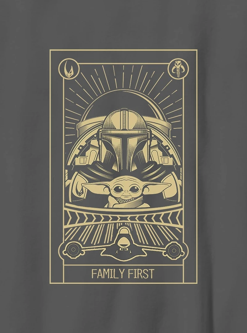 Star Wars The Mandalorian Family First Tarot Youth T-Shirt